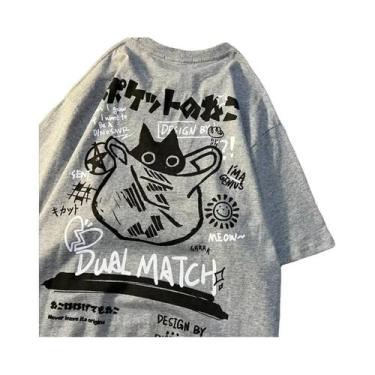 Imagem de Camiseta Casual Masculina De Verão plus Size M-8XL Com Estampa Retro D