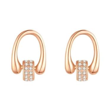 Imagem de Brincos De Argola Em Prata Esterlina 925 Com Zircônia Brilhante Em For