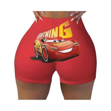 Imagem de Shorts De Yoga Personalizados Para Mulheres Com Estampa Do Carro Light