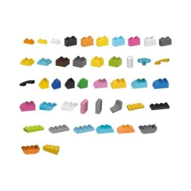 Imagem de Blocos De Montar Coloridos Para Crianças DIY 102 Peças Grandes Partícu