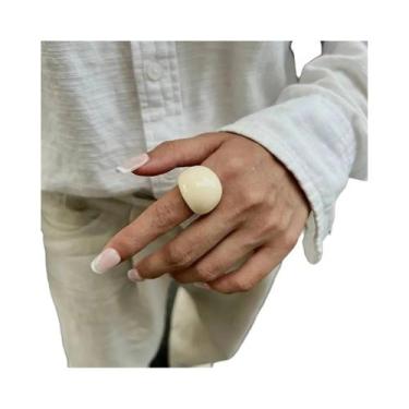 Imagem de Anéis De Dedo Femininos Boho Kpop Em Resina Acrílica, 4 Cores, Joias V