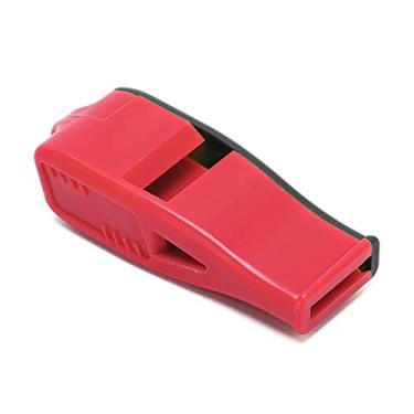 Imagem de KIMISS Adequado para Apito de árbitro Profissional – Resina ABS Leve para Basquete, Futebol, Vôlei – Cordão Ajustável e Dois Orifícios de Som para Transmissão Clara (Vermelho e Preto)