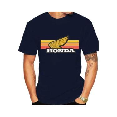 Imagem de Camiseta Retro Honda Sunset De Verão 100% Algodão Para Homens E Mulher