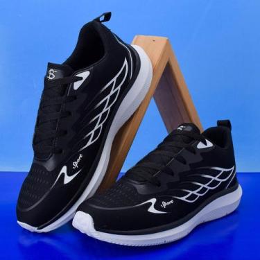 Imagem de Tênis Sport Conforto Original SB Masculino/Feminino, Preto, Branco, 41