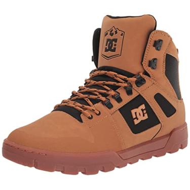 Imagem de DC Shoes Tênis masculino DC Pure cano alto resistente à água para skate, Trigo/preto, 45