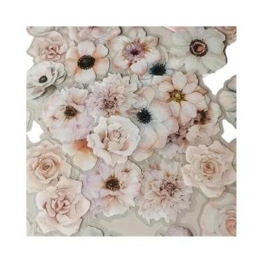 Imagem de Adesivos De Plantas Florais Kawaii 50 Peças DIY Etiquetas Para Scrapbo