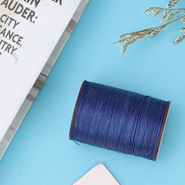 Imagem de Cosiki Rolo de Linha de Cera Preta 160m, Cabo Forte Encerado para Costura de Couro, Materiais Artesanais (137 azul safira)