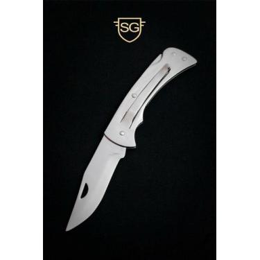 Imagem de Canivete SG Inox 8cm com Clip de Bolso