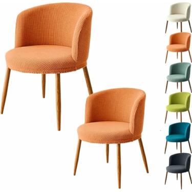 Imagem de Cadeira De Jantar Com Encosto Baixo, Capa Semi-Circular Curvada, Protetor De Cadeira Extensível Para Casa, Hotel, Escritório, Café