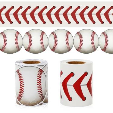 Imagem de Whaline Borda de quadro de avisos de beisebol de 2,5 m, vintage, vermelho, branco, corte de matriz, rolo de borda para decoração de janela de quadro-negro para sala de aula esportiva, 2 rolos