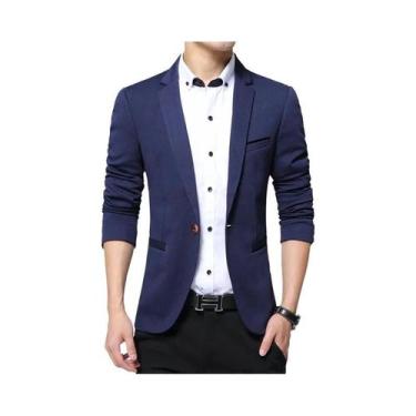 Imagem de Blazer Masculino Slim Fit Casual Elegante, Casaco Esportivo, Moda Form