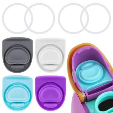 Imagem de BMSQOFD 4 conjuntos de tampas de vedação de substituição para boca de tampa Owala Freesip, peças de anel de vedação de silicone para garrafa de água, acessórios de tampa superior para Owala Freesip 16