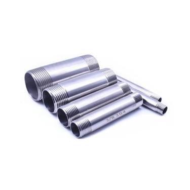 Imagem de 1 peça Conexão de água 1/20.3 cm 1/10.2 cm 3/20.3 cm 1/5.1 cm 3/10.2 cm 2.5 cm 1-1/10.2 cm 1-1/5.1 cm macho X macho roscado acessórios de tubulação aço inoxidável SS304 100 mm comprimento (DN8)