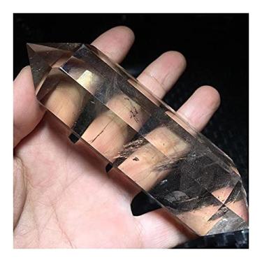 Imagem de Crystal Natural Smoky Double Point Pedras Naturais e Minerais Reiki para Decoração de Casa Cristal Doméstico (Cor: 80-100 mm)
