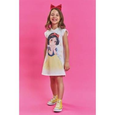 Imagem de Vestido Infantil em Fly Tech Off White Branca de Neve Kukiê-Feminino
