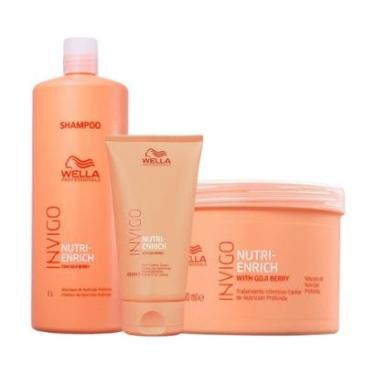 Imagem de Kit Wella Professionals Invigo Enrich - Shampoo e Máscara e Creme-Unissex