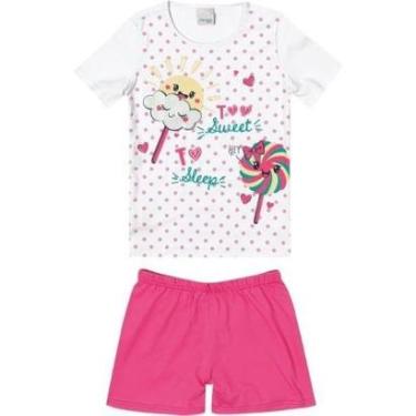 Imagem de Pijama Infantil Manga Curta Menina 4 ao 8 Malwee Ref. 83332-Feminino