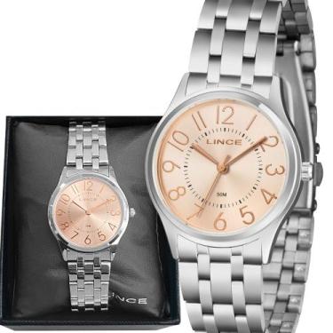 Imagem de Relógio Feminino Lince Prata Analógico Top 1 Ano De Garantia
