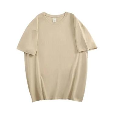 Imagem de Camiseta Unissex De Algodão Respirável Para O Verão, Solta, De Manga C