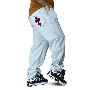 Imagem de Calça Jeans Trip Side Balão Delavê Cross Azul C025B-Masculino