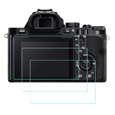Imagem de Keabroir Película de vidro LCD temperado Flim compatível com Sony Alpha A7R IV A7R III A7R II A7 III A7 II A7S III A7S II, dureza 9H de 0,3 mm, ultratransparente, antibolhas, antiimpressões digitais