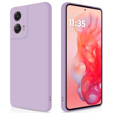 Imagem de GiiYoon Capa compatível com Motorola Moto G Stylus 2024, capa protetora de silicone para celular com toque macio e sedoso, capa à prova de choque com forro de microfibra, roxa