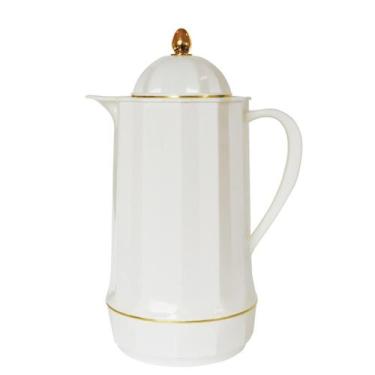 Imagem de Garrafa Termica Colonial Diamante 1 Litro Branca C/Tampa de Rosca Mode