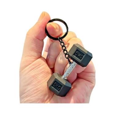 Imagem de Chaveiro De Halteres De PVC 3D Para Entusiastas De Fitness, Pingente C