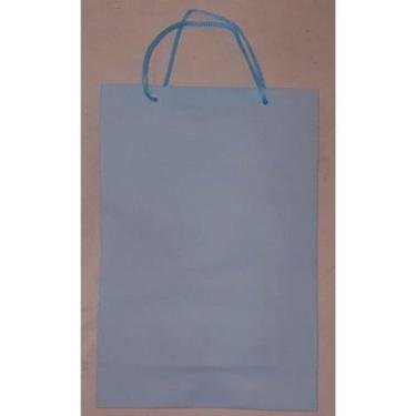Imagem de 10 Sacolas Lisa Lembrancinha Festa Azul Bebê. - Sacola Papelão