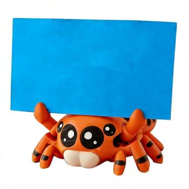 Imagem de Suporte de memorando, decoração de mesa magnética de aranha pulando – suporte de clipe de foto, para estudantes, de casa, freelancers, professores, cozinha, geladeira, escola, dormitório