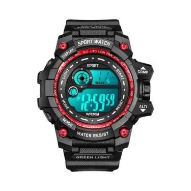 Imagem de Relógio Esportivo Digital Masculino À Prova D'água Com LED, Luminoso, 