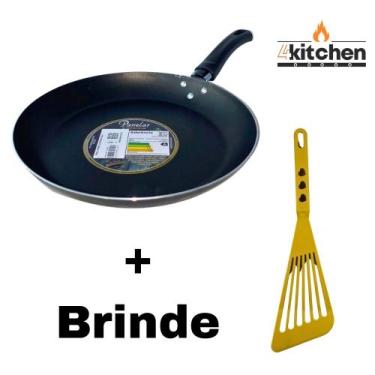 Imagem de Frigideira Antiaderente Teflon Preto Premium n18 + Brinde Cor:Amarelo 