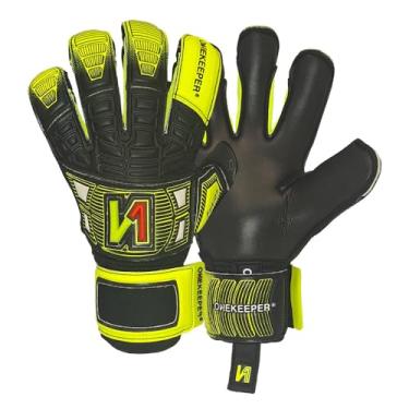 Imagem de ONEKEEPER Luvas de goleiro Fusion Junior – com proteção de dedo / protetores de dedos removíveis – Luvas de goleiro de futebol para crianças e jovens – látex semiprofissional de 3,5 mm, corte híbrido