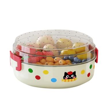 Imagem de Travessas e bandejas de festa | Recipientes de lanche de camada dupla, bandeja de servir prato de frutas - para doces de nozes, charcutaria, vegetais