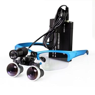 Imagem de Lupa binocular 2,5X 3,5X com óculos leves e luz LED | Design ultraleve para melhorar a visão