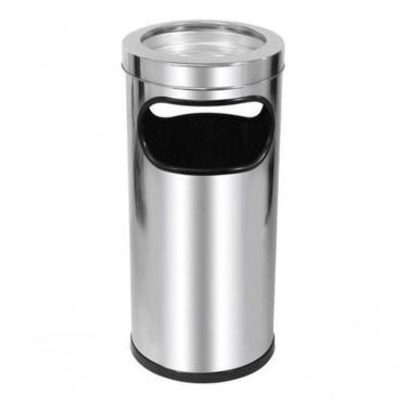 Imagem de Lixeira Cinzeiro Aro Em Inox 22l