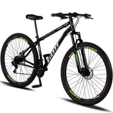 Imagem de Bicicleta Aro 29 Aço Carbono Gott Vortex 21v Com Suspensão E Freio A Disco - Preto E Verde
