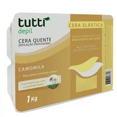 Imagem de Cera Quente Elástica Camomila Tutti Depil 1Kg