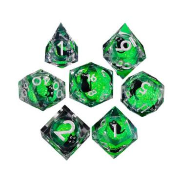 Imagem de Conjunto De Dados DnD Com Núcleo Líquido Roxo Para Dungeons And Dragon