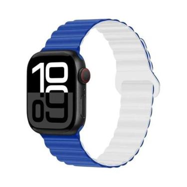 Imagem de Pulseira Esportiva Magnética De Silicone 42mm 44mm 45mm 46mm 49mm Para