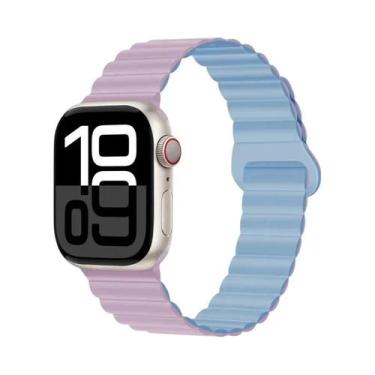 Imagem de Pulseira Esportiva Magnética De Silicone 42mm 44mm 45mm 46mm 49mm Para