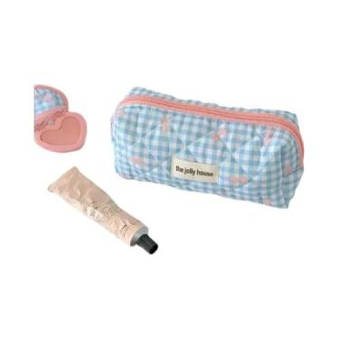Imagem de Bolsa De Cosméticos Feminina Grande Capacidade Com Padrão De Laço Fofo