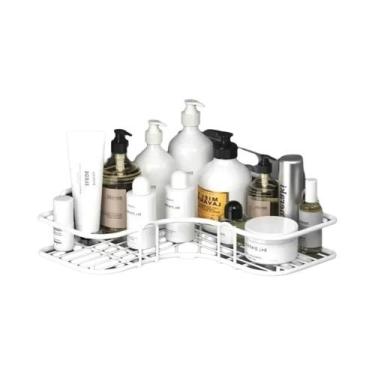 Imagem de Prateleira De Canto Triangular De Ferro Reforçado Para Cozinha E Banhe