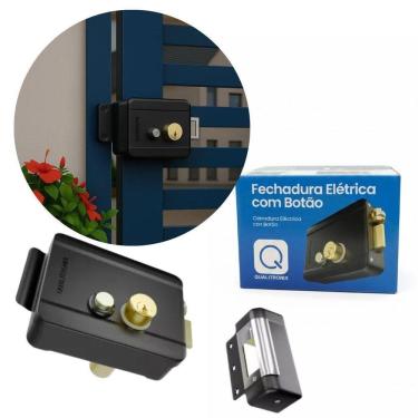 Imagem de Fechadura Elétrica Botão Interno Para Portões Qualitronix