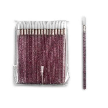 Imagem de Aplicador Descartável De Batom Genérico Glitter Rosa 50 Un - Genérica