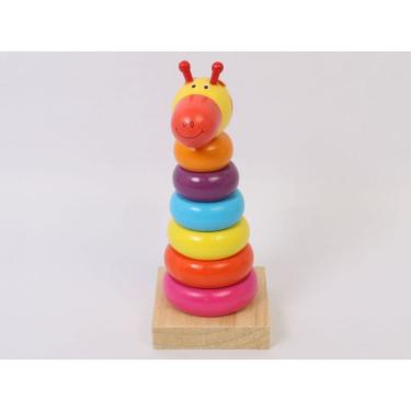 Imagem de Brinquedo Torre Girafinha de Encaixe Montessori