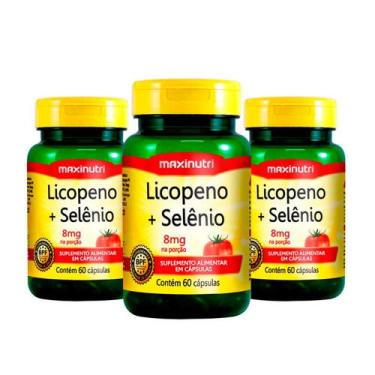 Imagem de Kit 03 Licopeno mais Selênio Anti OX 500mg 60 Caps Maxinutri
