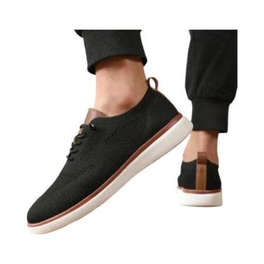 Imagem de Tênis Masculino Leve E Respirável De Malha Tricotada, Calçado Casual P