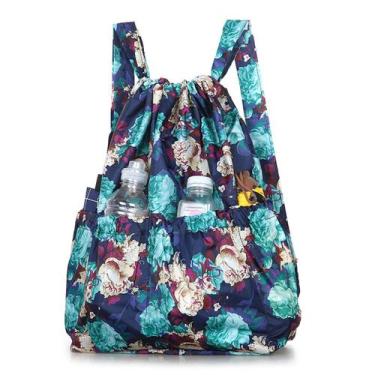 Imagem de Mochila com cordão Floral Anime Sports Gym Bag Nylon 34x15x49cm - Yiwe