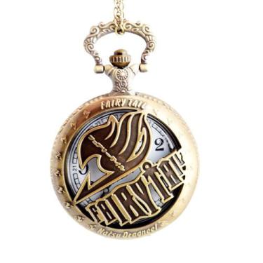 Imagem de Relógio de bolso Fairy Tail, tema de anime, quartzo com corrente - yiw